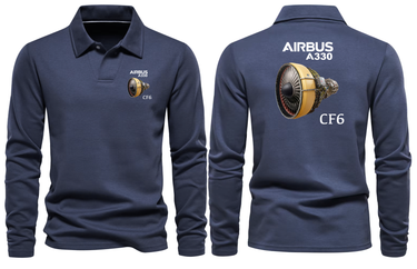 AIRBUS A330 CF6 LONG SLEEVE POLO